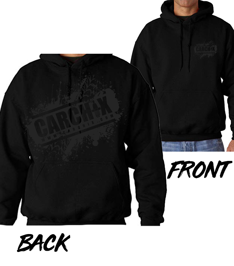 Black on Black Car Chix Tire Design Hoodie