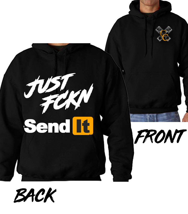 JUST FCKN Send It Hoodie - Black