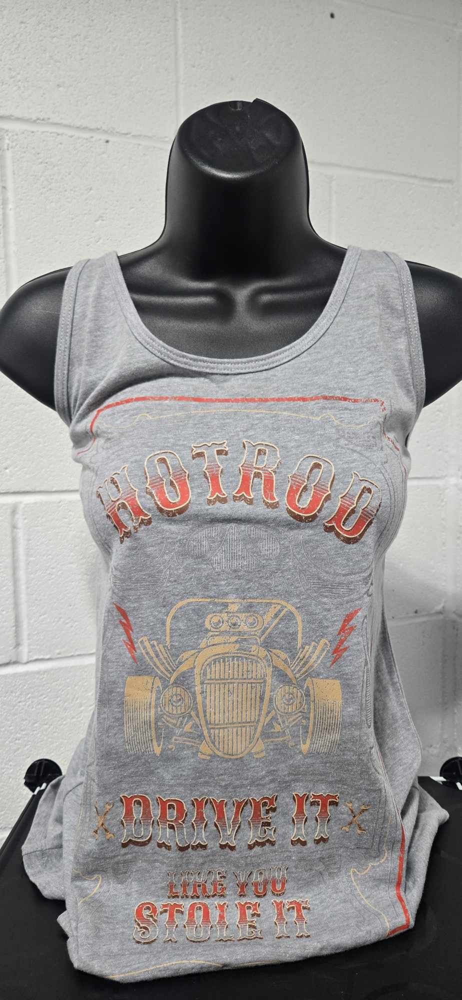 Drive It Like You Stole It Racerback Tank - Grey