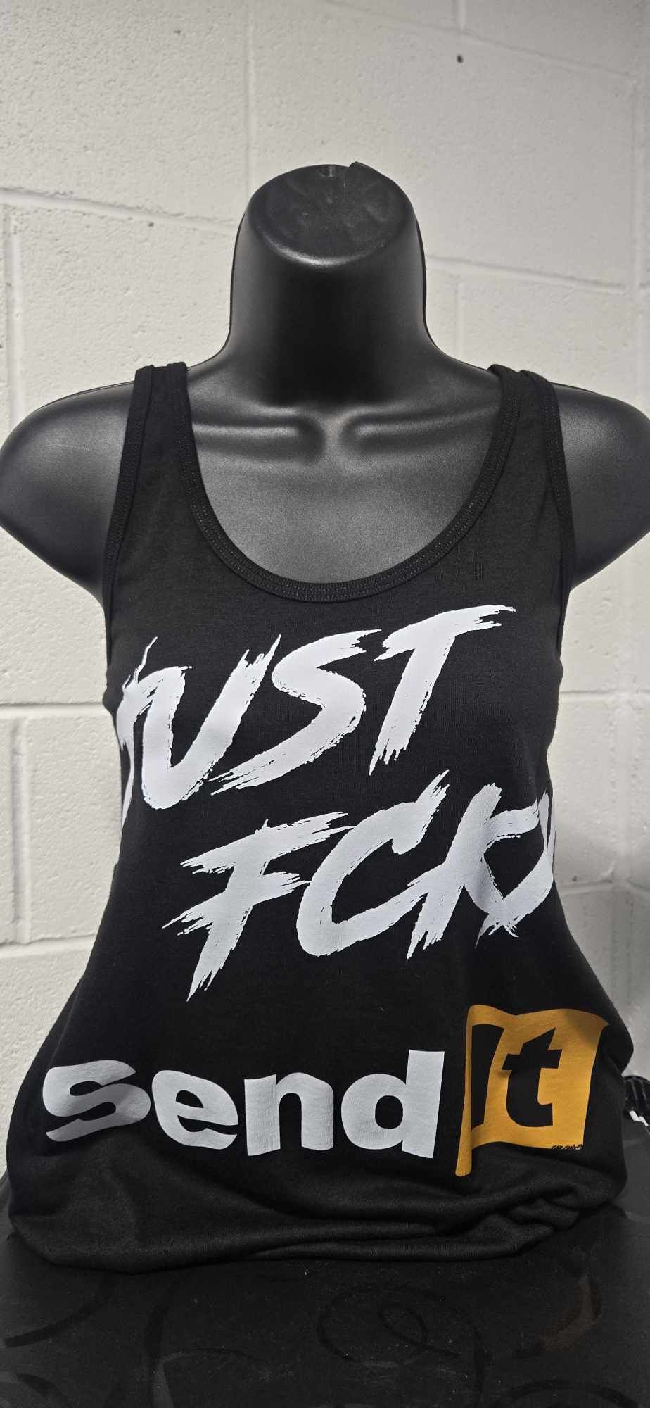 Just FCKN Send It Racerback Ladies Tank - Black