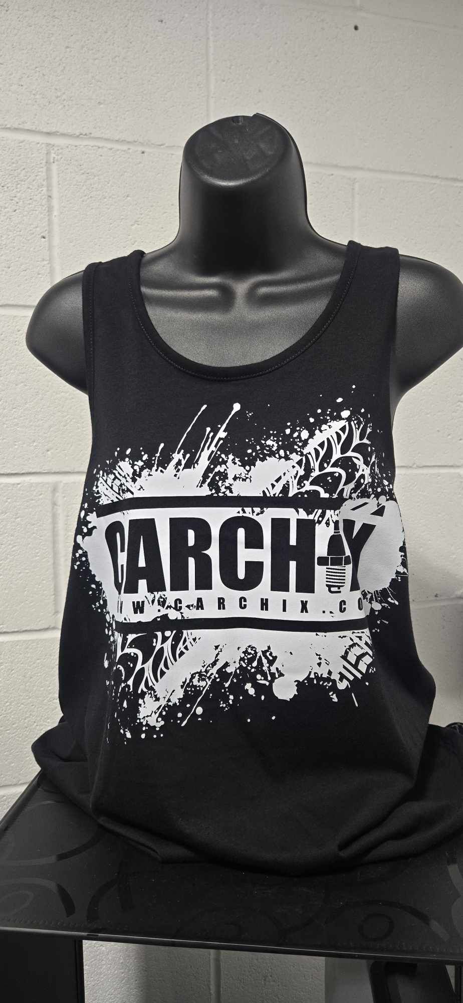 Car Chix Cotton Muscle Tank UNISEX - Black