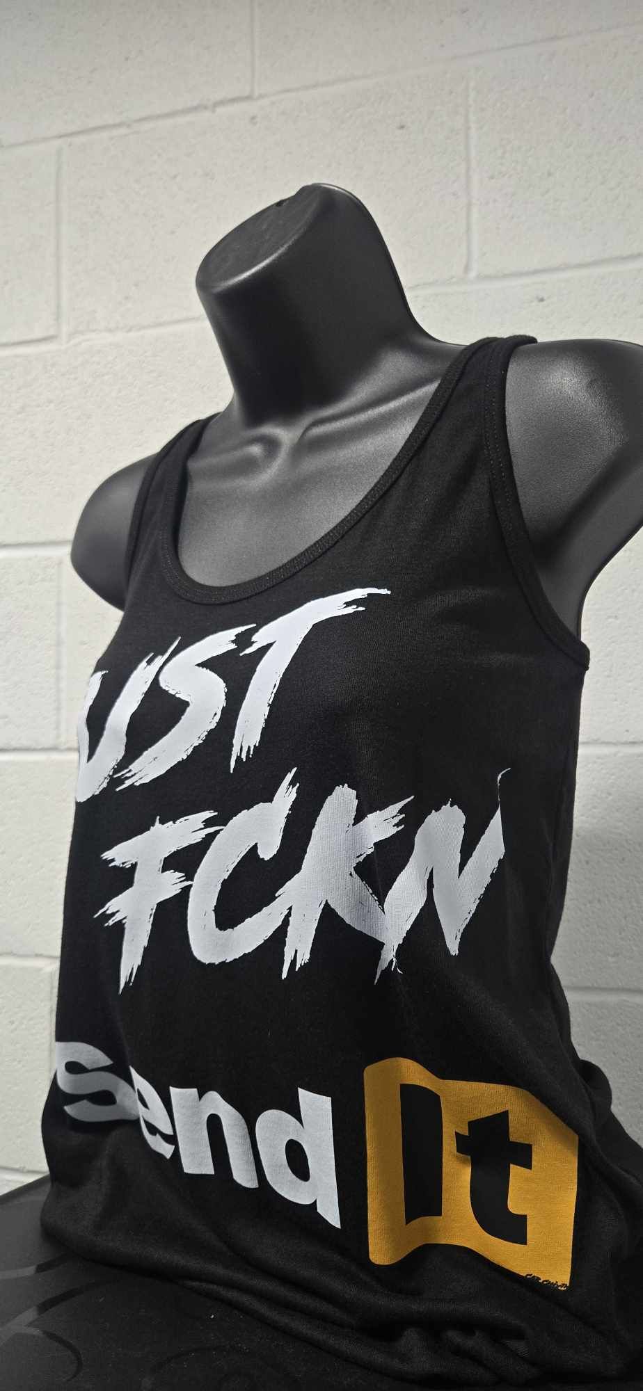 Just FCKN Send It Racerback Ladies Tank - Black