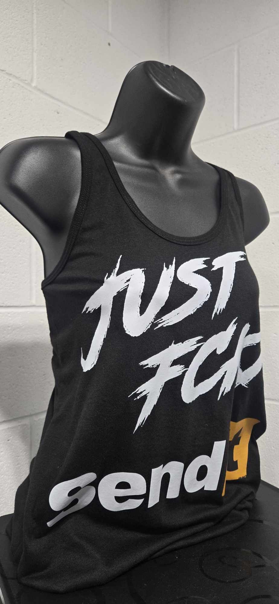 Just FCKN Send It Racerback Ladies Tank - Black