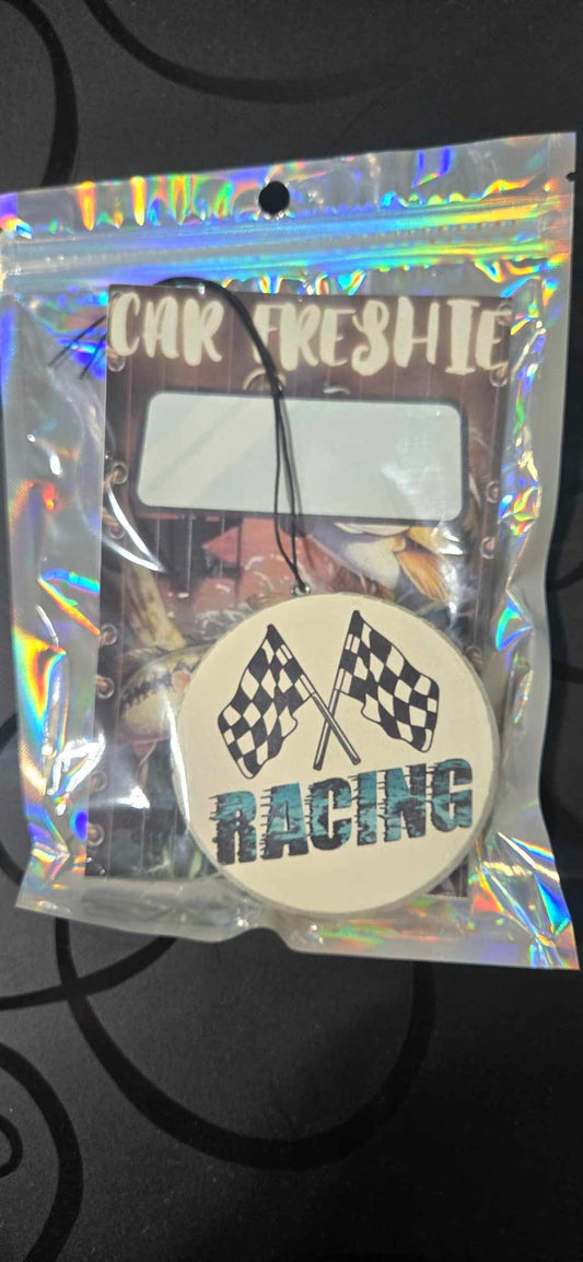 RACING FLAGS Car Air Freshener
