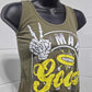 Make Good Choices Racerback Tank - Military Green