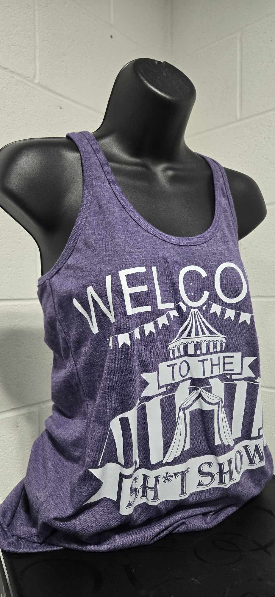Welcome to the Sh*tShow Racerback Tank - Heather Purple