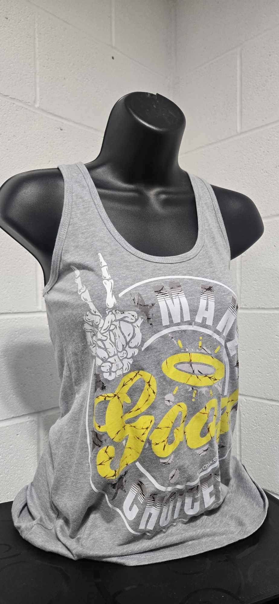 Make Good Choices Racerback Tank - Sport Grey