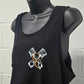 Just FCKN Send It Cotton Muscle Tank UNISEX - Black - FRONT & BACK PRINT
