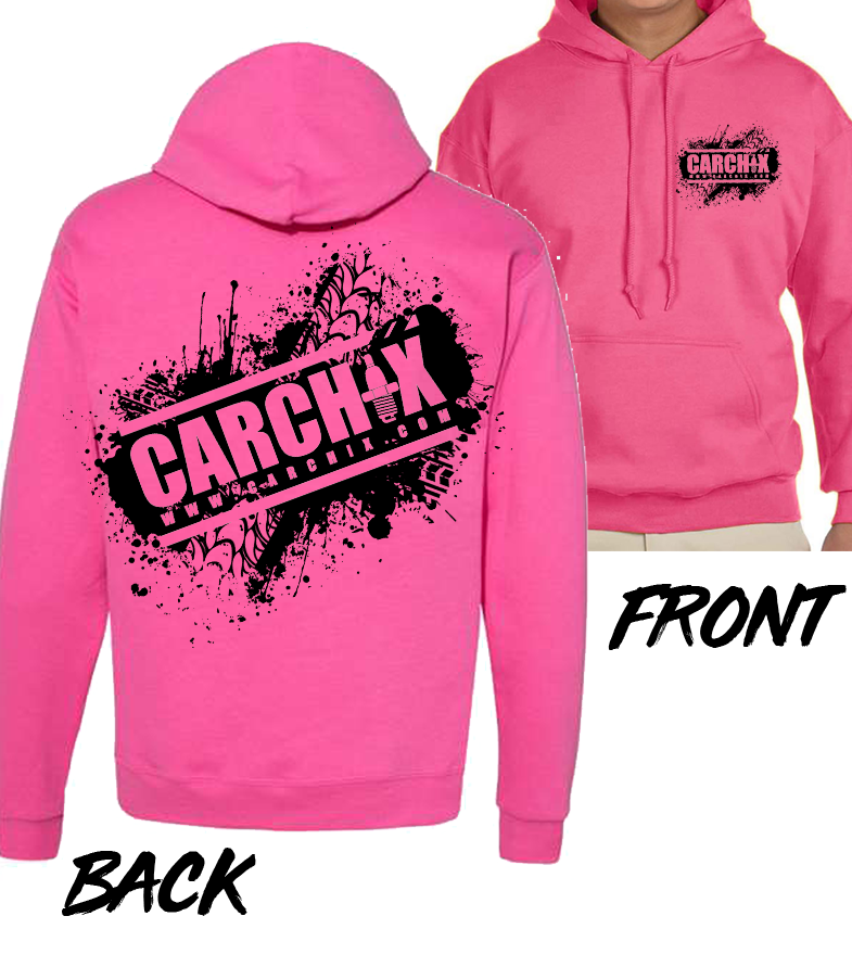 Car Chix Tire Design Hoodie - Pink