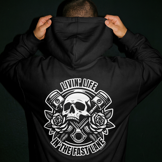 Livin' Life in the Fast Lane Hoodie - Black