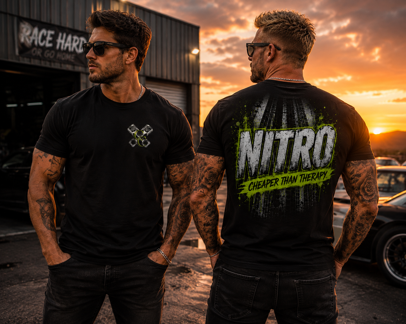 Nitro: Cheaper Than Therapy | Drag Racing T-Shirt