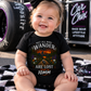 Baby girl wearing funny 10mm socket mechanic bodysuit for little racers and gearheads