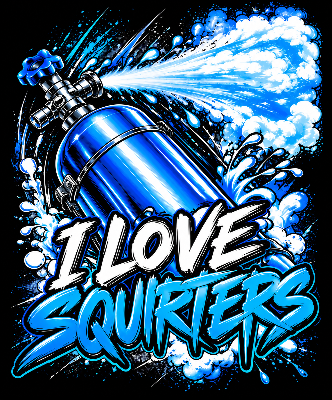 I Love Squirters funny nitrous racing design by Car Chix