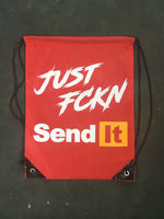 Just FCKN Send It Drawstring Backpack - RED