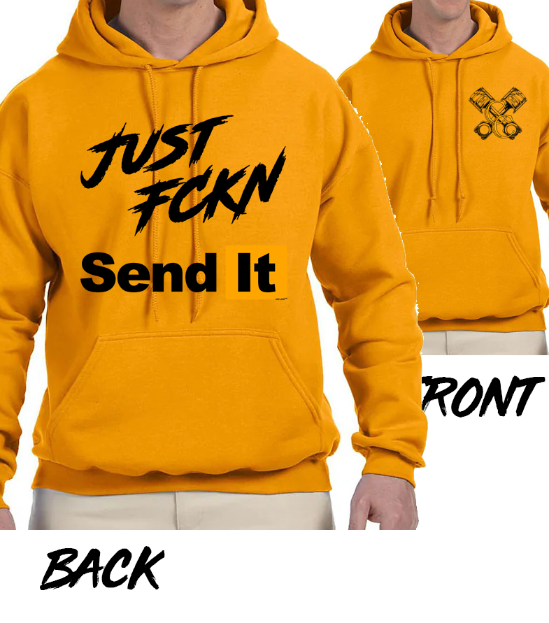 JUST FCKN Send It Hoodie - Orange