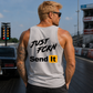 Light Grey Just Fckn Send It racing tank top with large back graphic by Car Chix