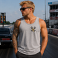 Light Grey Just Fckn Send It men's unisex tank top with Car Chix CC Piston Crest