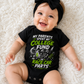 Smiling baby wearing My Parents Spent My College Fund on Race Car Parts racing onesie