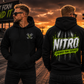 Nitro Cheaper Than Therapy drag racing hoodie by Car Chix featuring front logo and large back graphic