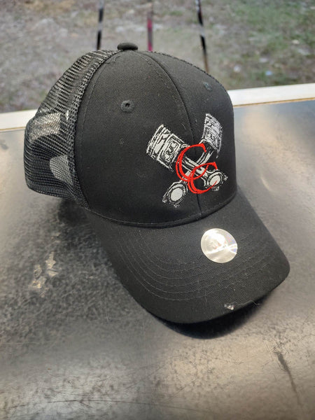 Piston Snapback Hat - Black with Red