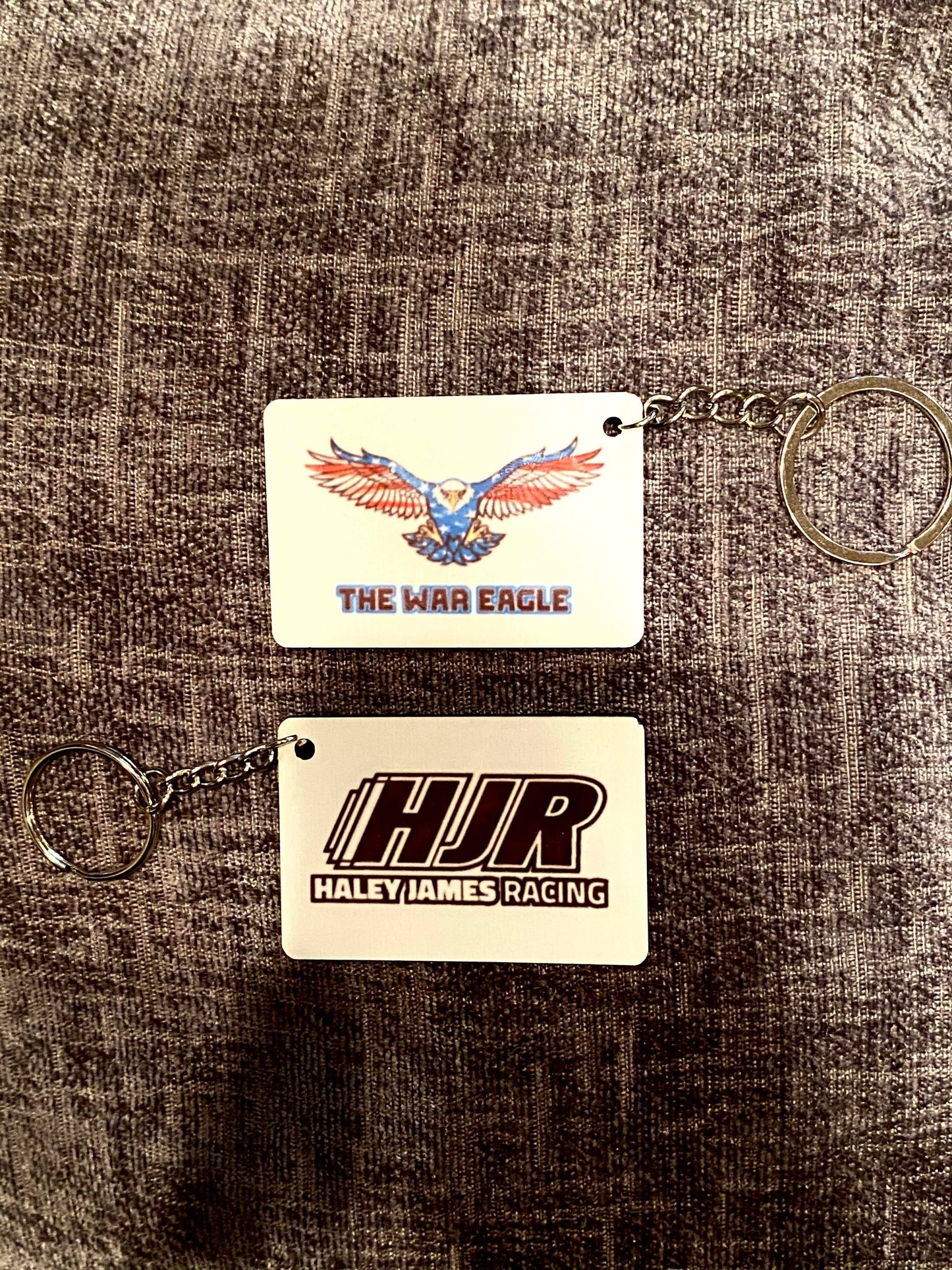 Haley James Racing War Eagle Keychain