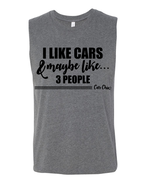 I Like Cars Unisex Muscle Tank - Grey