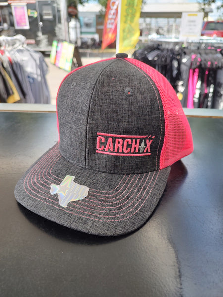 Car Chix Spark Plug Snapback Hat - Grey/Neon Pink
