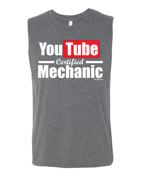 YouTube Certified Mechanic Unisex Muscle Tank - Grey