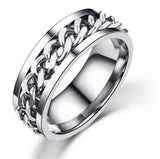 spinning chain rings-spinning rings-ring spinners-carchix-carchicks-racing-motorsports-automotive-bike chain ring-silver